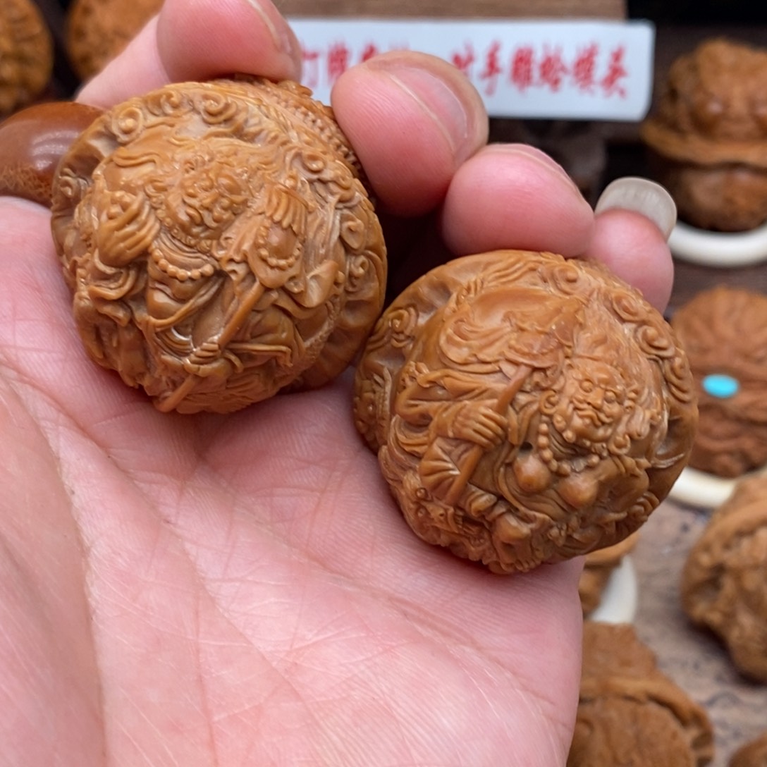 核桃手串/手链宁**滥黄财神金蝉