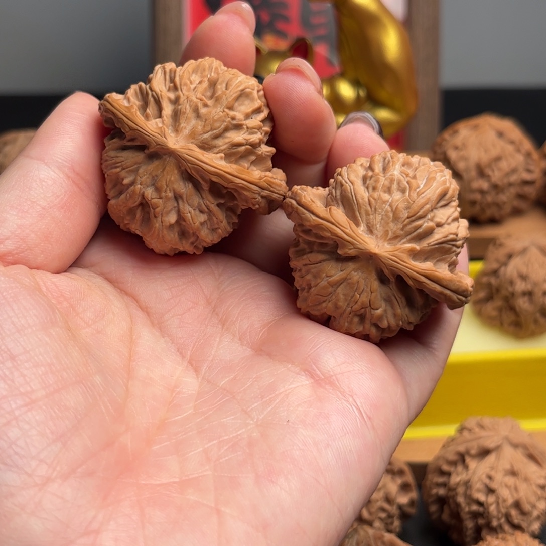 把件文玩核桃白狮子42修