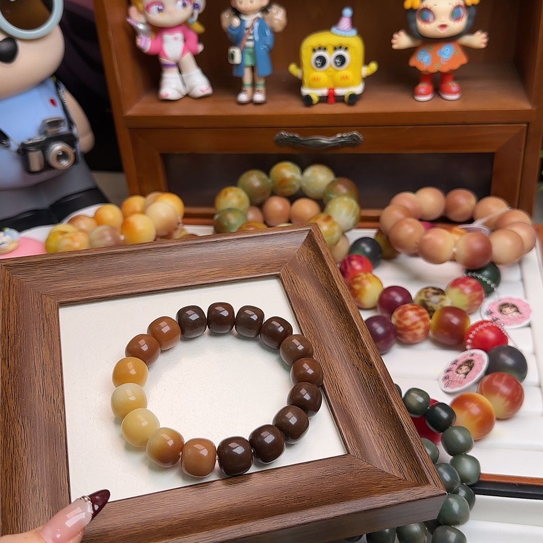 手串菩提根/象牙果卡14水磨焦糖微瑕