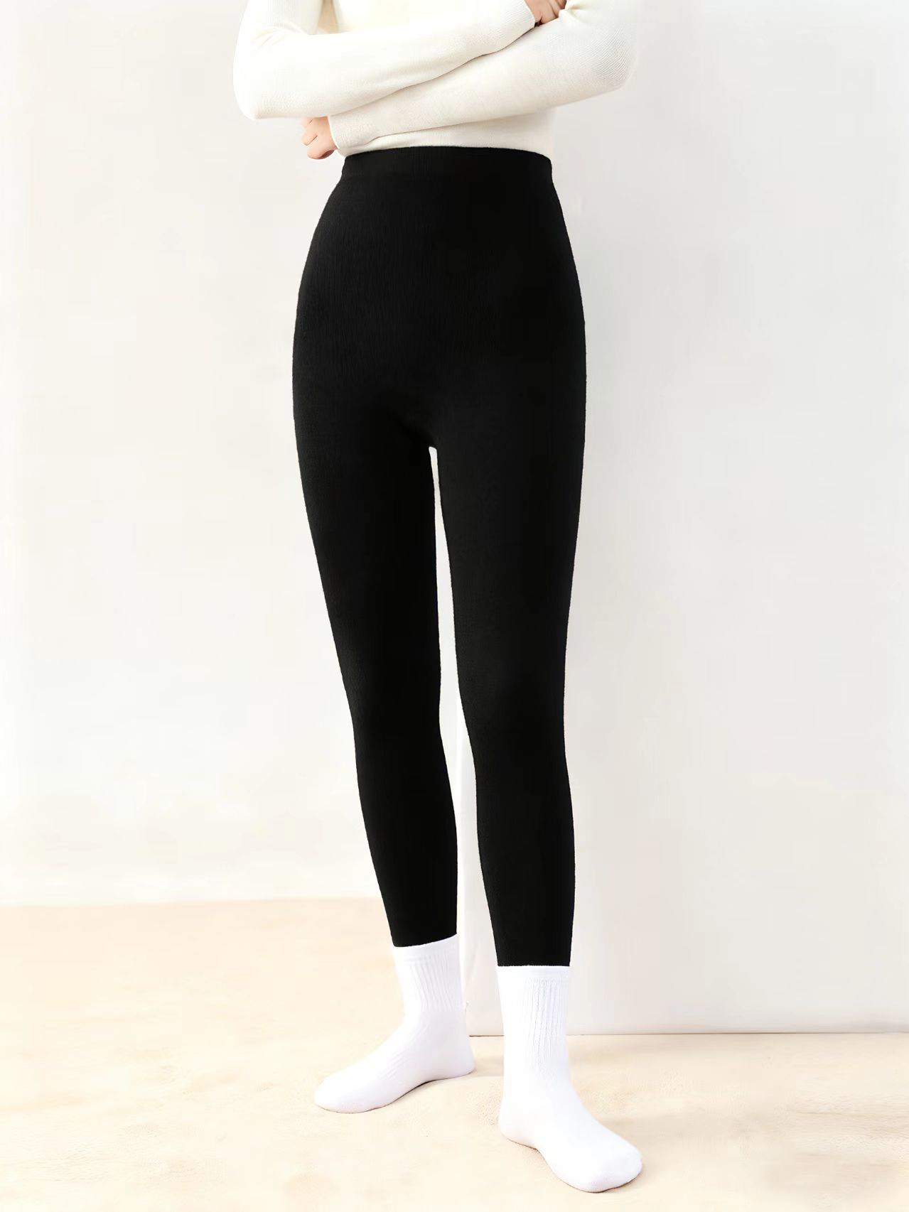 高端骆驼绒保暖裤超薄高弹打底裤无缝裤子女士芭比裤舒适抗起球