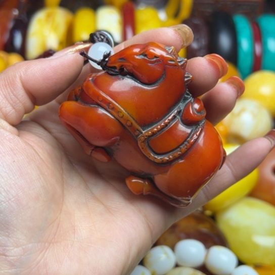 琥珀手串未镶嵌蜜蜡