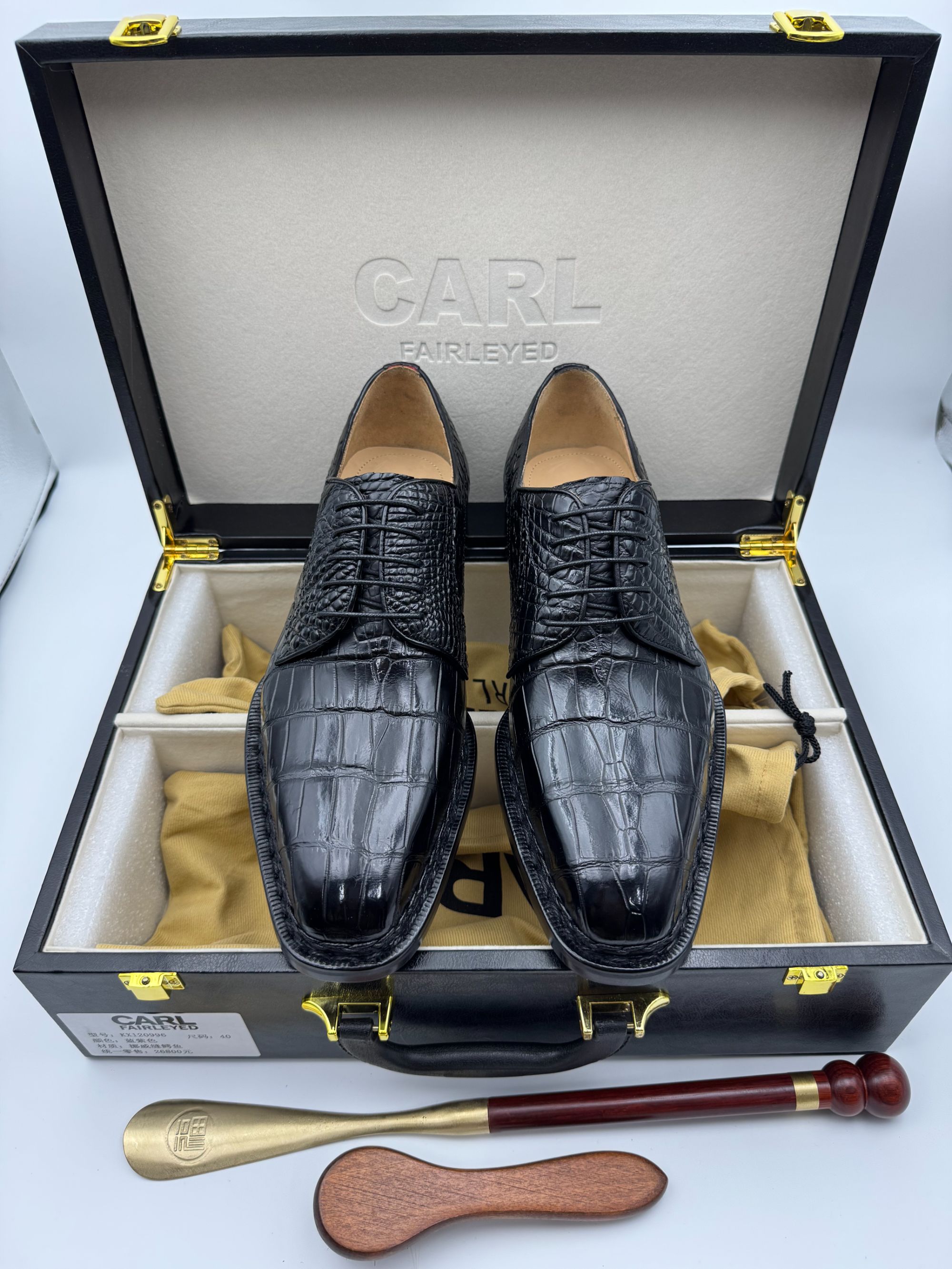 意大利Carl Frey 男士商务皮鞋正装纯手工固特异皮鞋挪威逢皮鞋