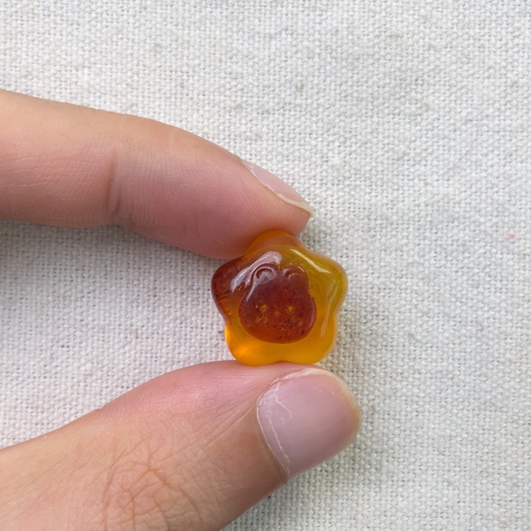 琥珀未镶嵌珠宝奇石兔子星星