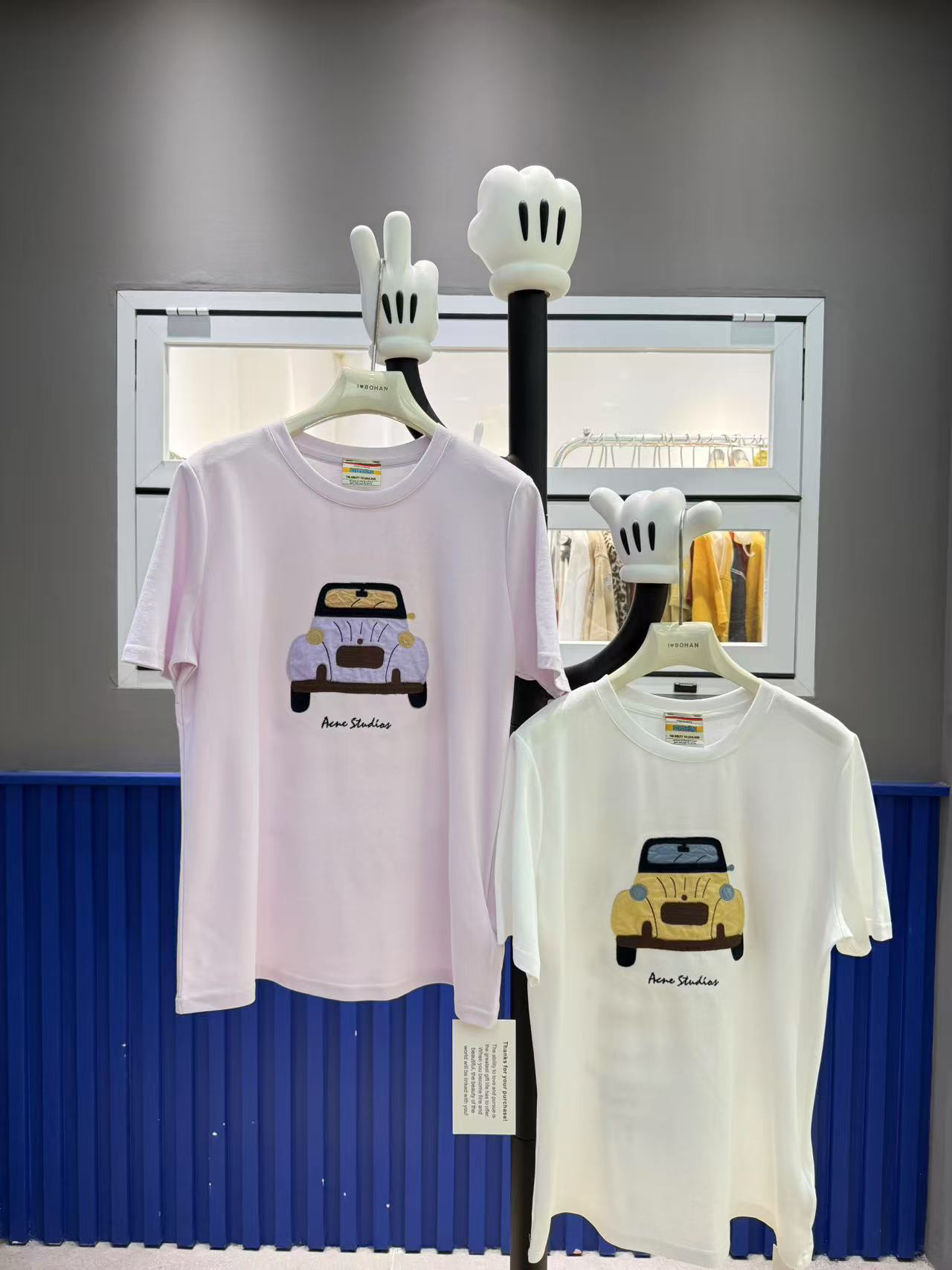 欧洲站BOHAN秀秀2025夏季新品小汽车印图爆款宽松T恤潮牌上衣女