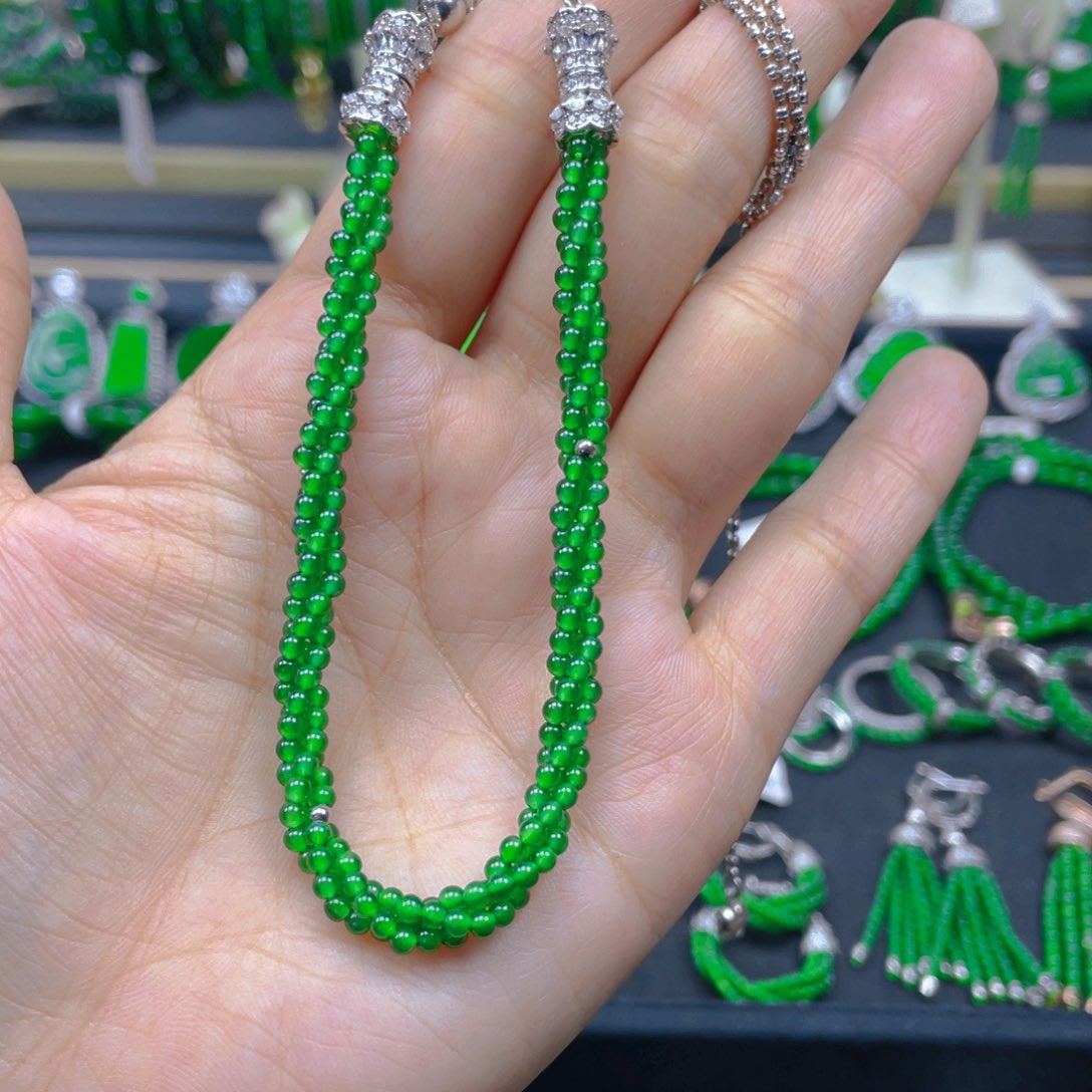 颈饰未镶嵌翡翠麻花链