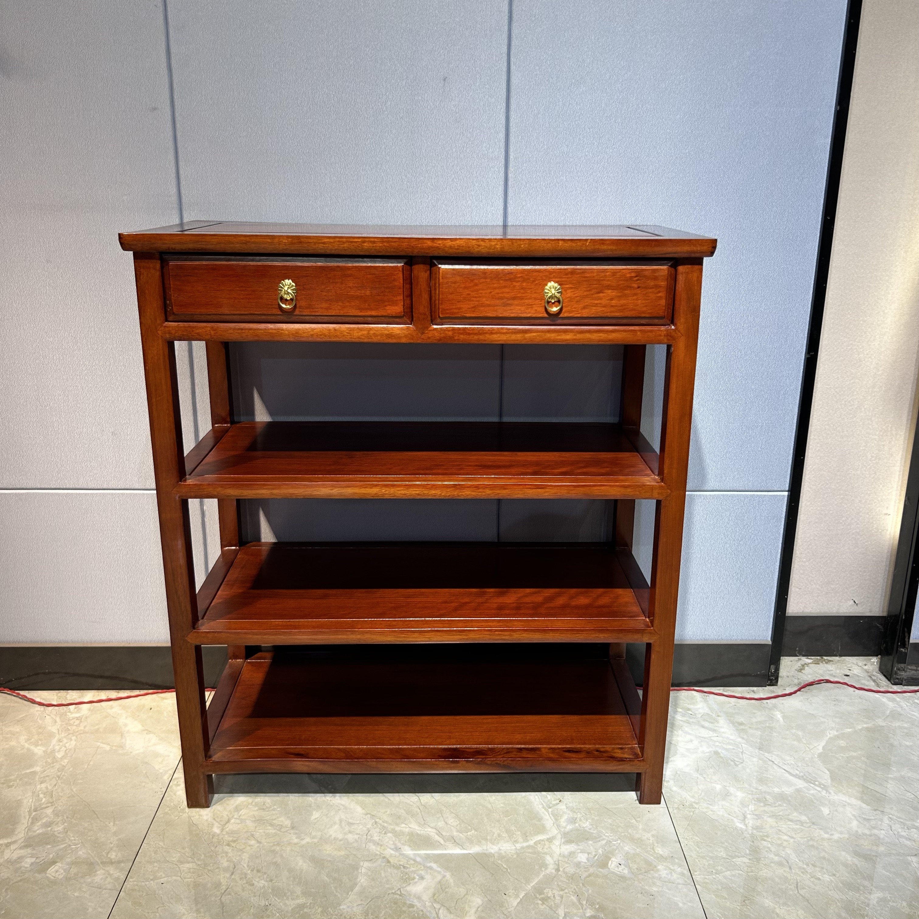 刚果花梨榫卯工艺78-38-88尺寸置物架实用鞋架文件架