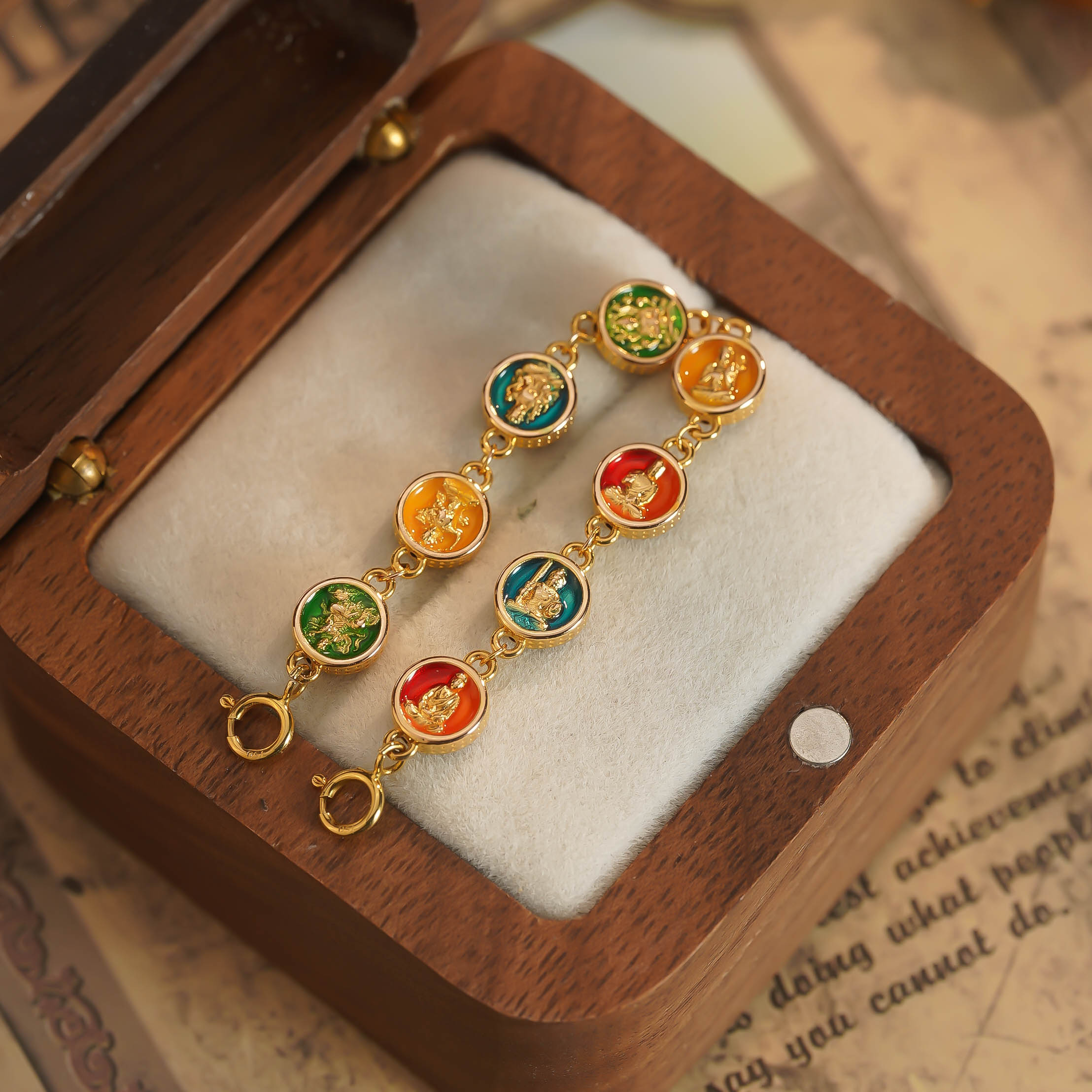 18k金八大守护神延长链 链长约90mm【QL06298】