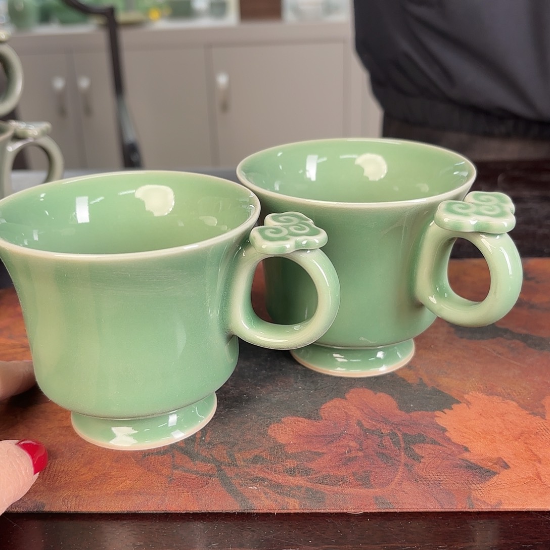 龙泉云间青瓷小米茶器