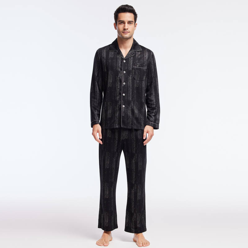 【设计师款】爱慕先生艺术提花男士秋冬家居套装休闲时尚NS43J201