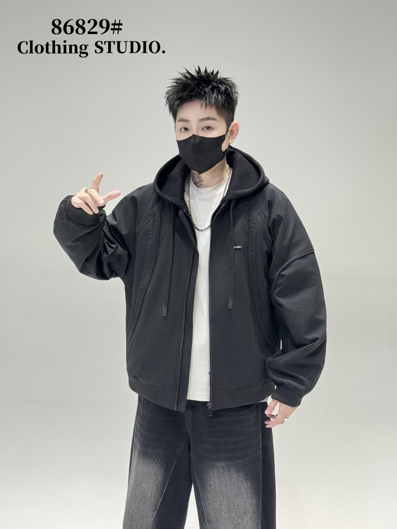 【国标白鸭绒】情侣假两件连帽白鸭绒羽绒服狂欢季好物冬装氛围感