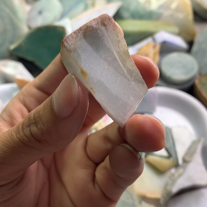 翡翠裸石水路糯冰