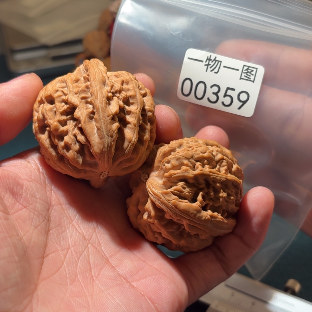 霞***举文玩核桃把件红锦鲤