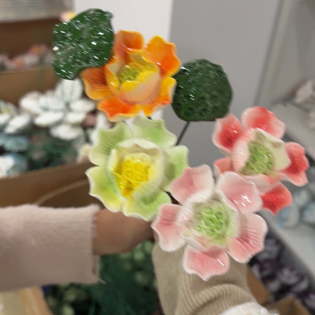 陶瓷花拍满20元发货退款拉黑