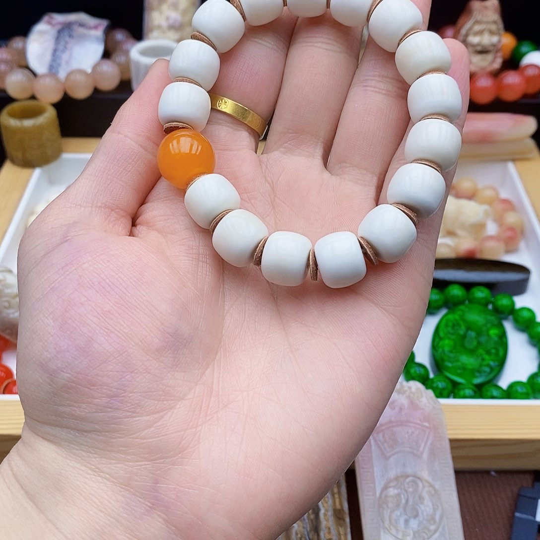 鹿骨手串/手链14mm鹿角骨老型
