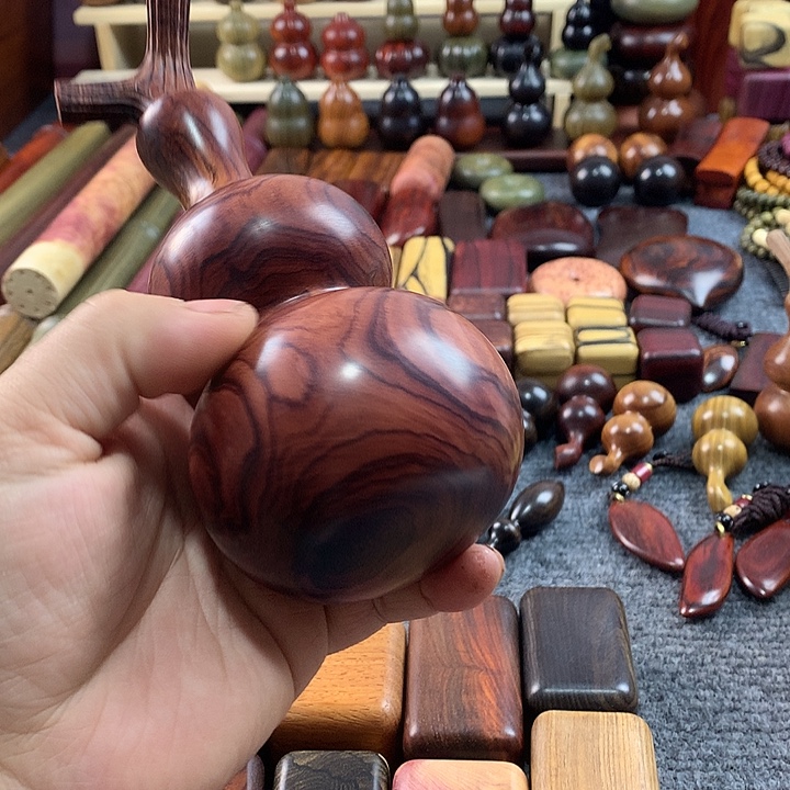 翡***头紫花梨葫芦一个大葫芦