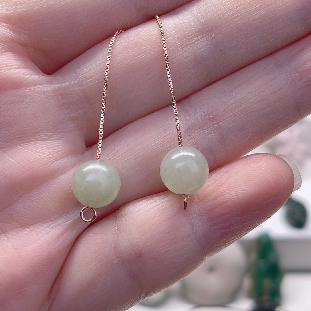 独山玉耳坠未镶嵌