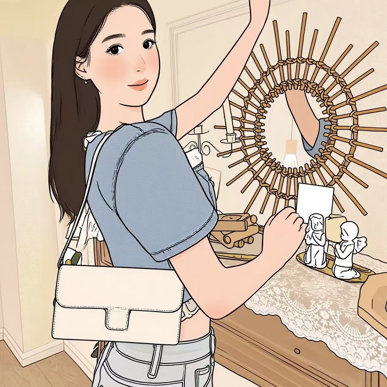 姜小青私定【康 to go】手工单肩斜挎女包【020】