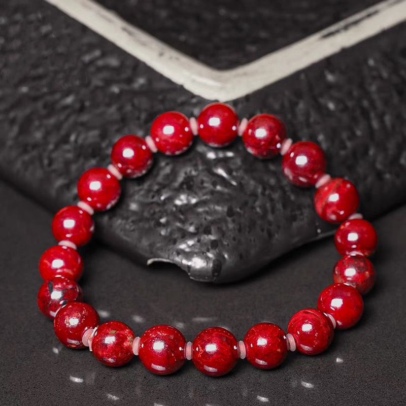 天然辰砂天然朱砂精品原矿手串【直播间现拍链接，以截图为准】