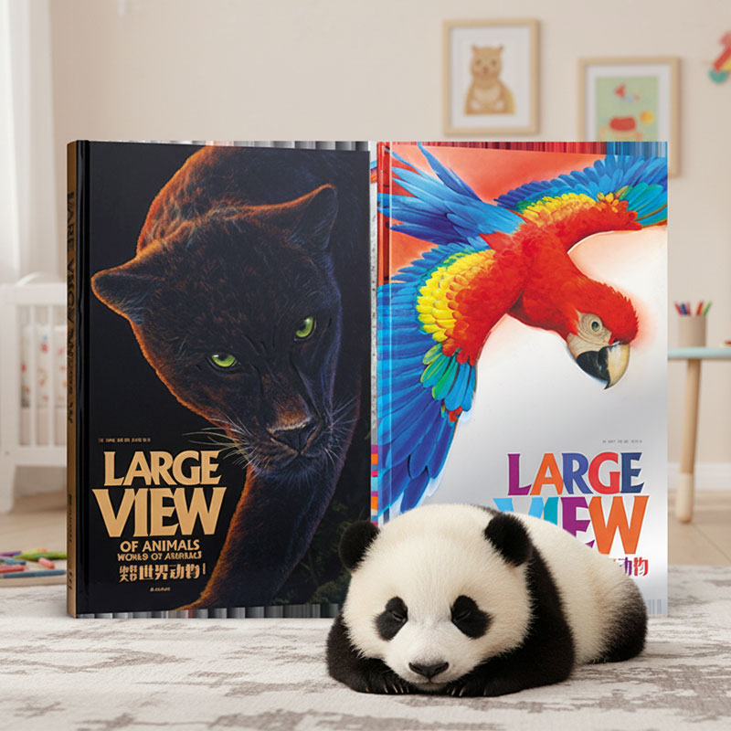 法国动物地板大书世界0-3岁动物正版早教百科启蒙翻翻看绘本正版