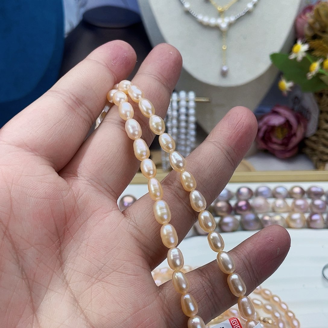 淡水珍珠颈饰银S925镶嵌