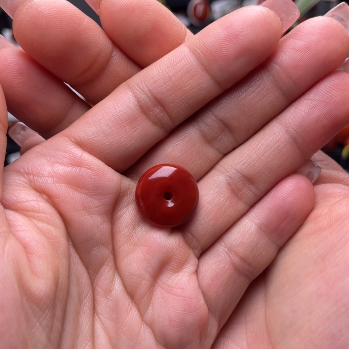 【闪购商品】南红玛瑙平安扣17未镶嵌