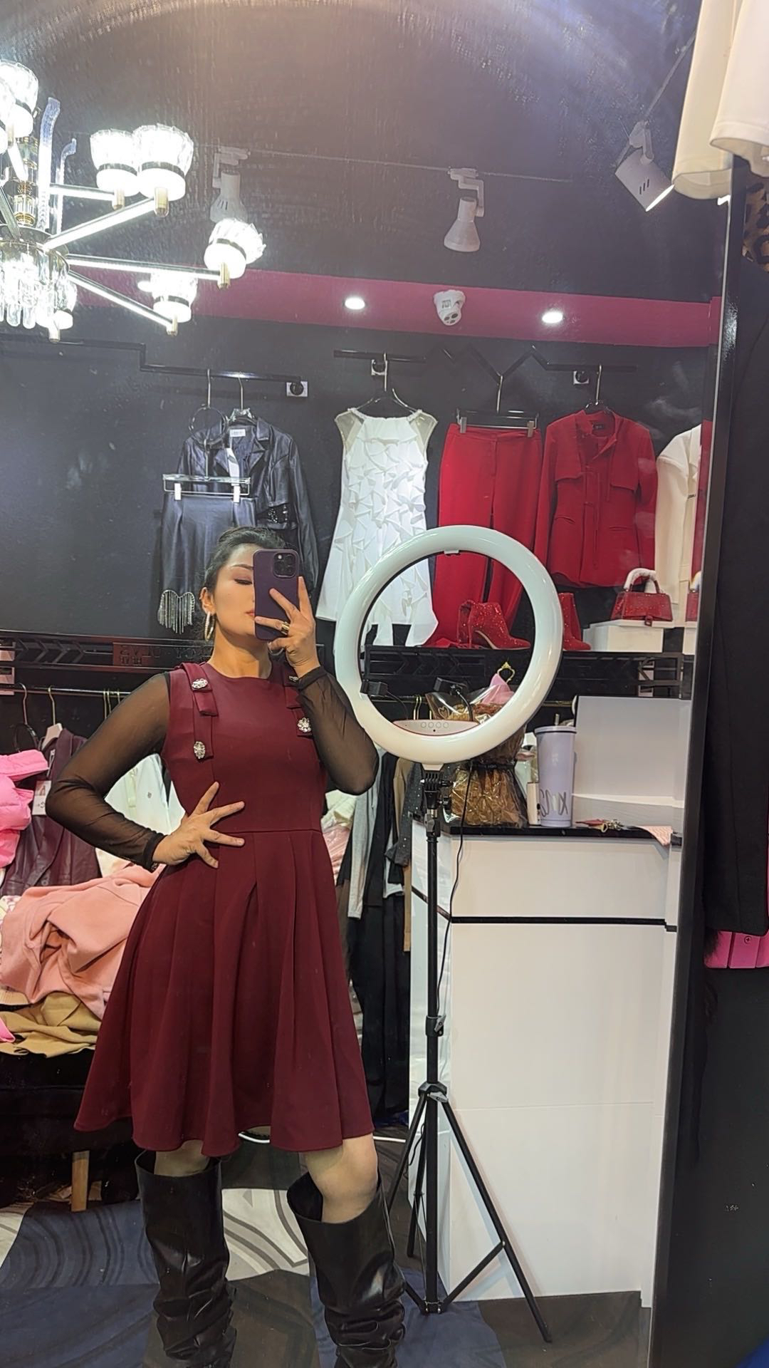 2024年新款民族风格短款马甲裙