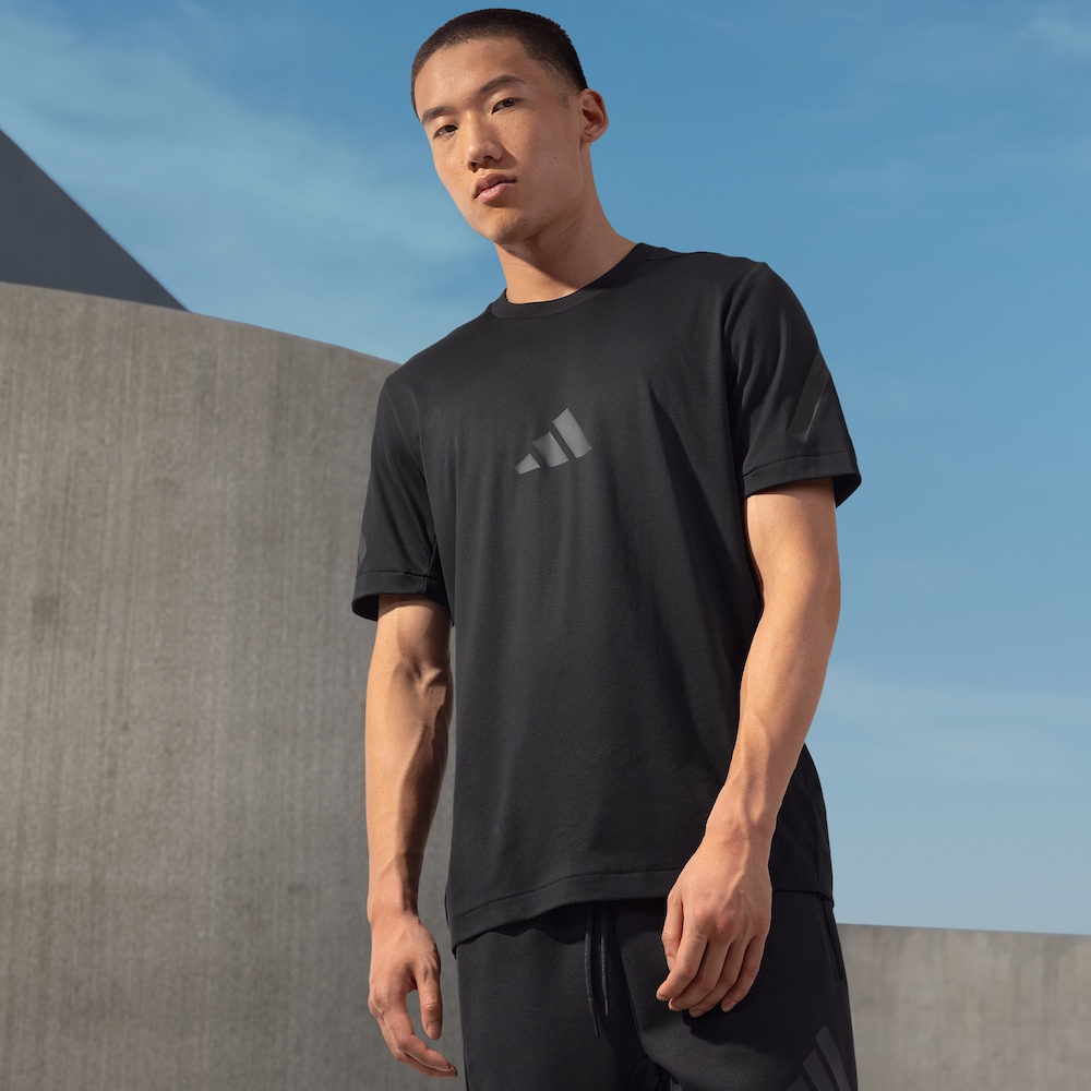 【滔搏联动】adidas/阿迪达斯黑标制服纯棉运动休闲短袖T恤JE3069