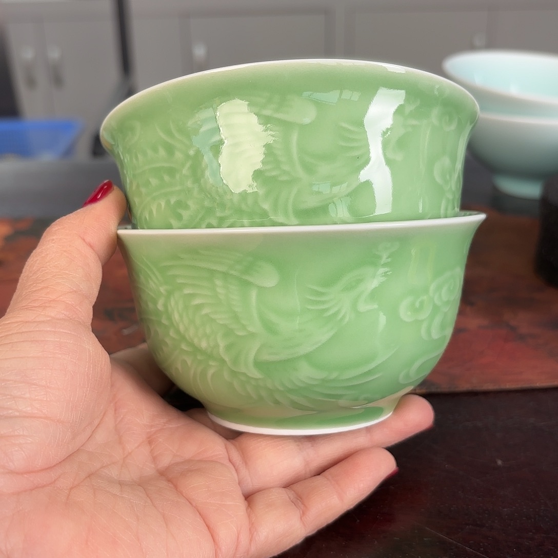 龙泉云间青瓷小米茶器