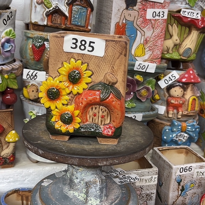 粗陶材质多肉花盆