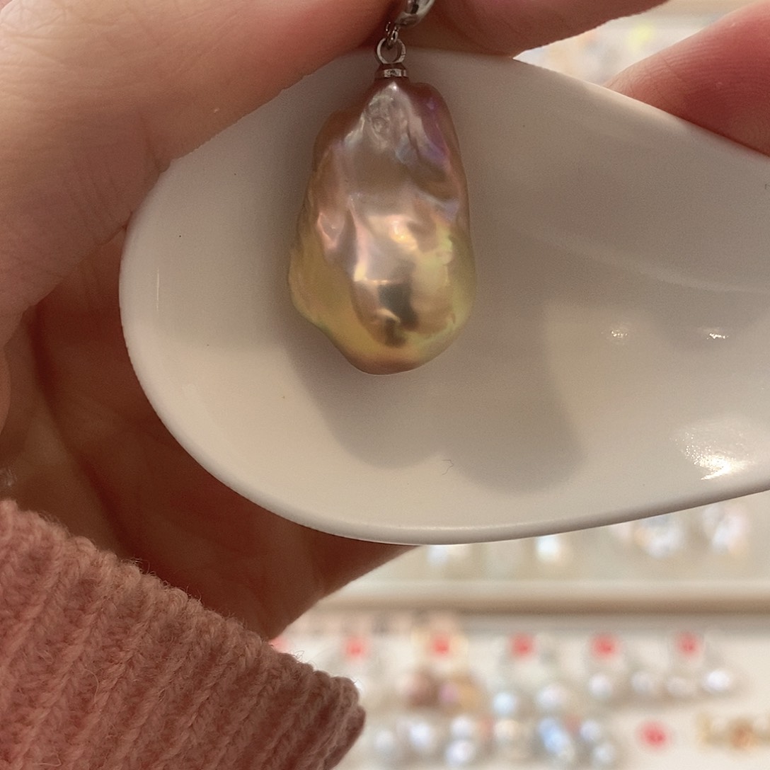 淡水珍珠颈饰银S925镶嵌