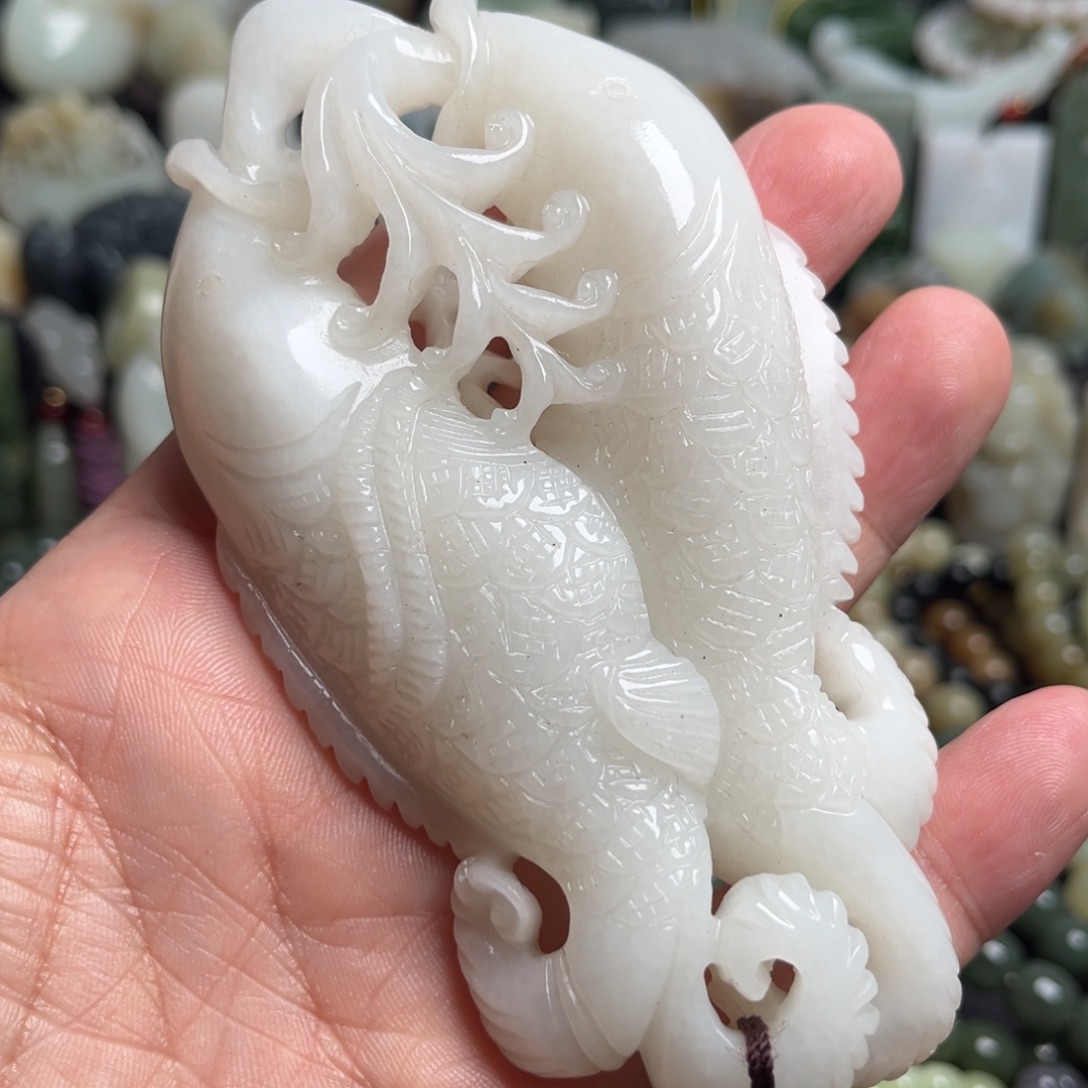 和田玉（青白玉）未镶嵌吊坠(不含链)