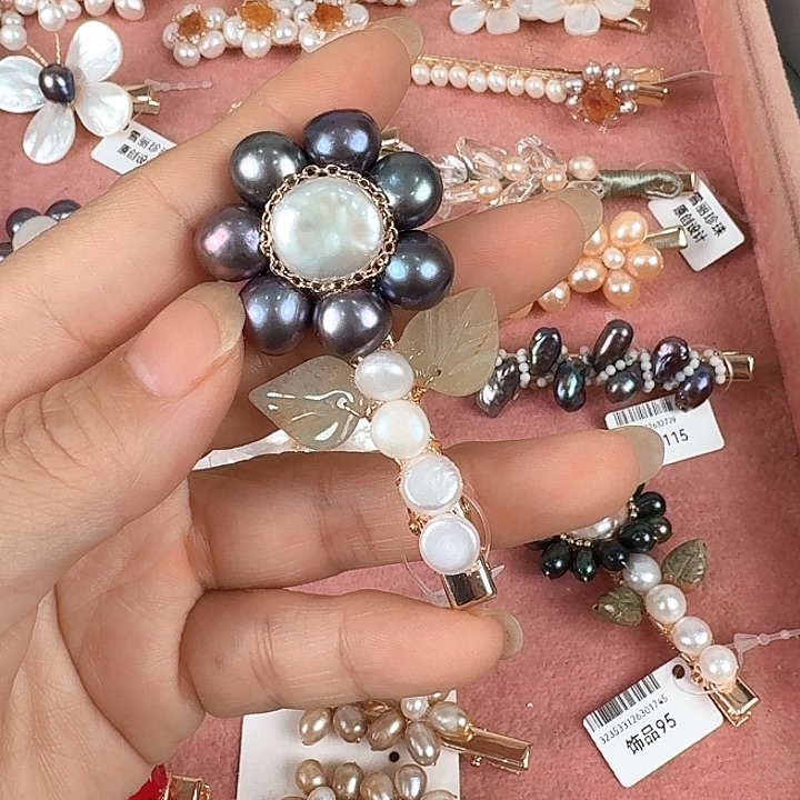 芽***未镶嵌发饰淡水珍珠