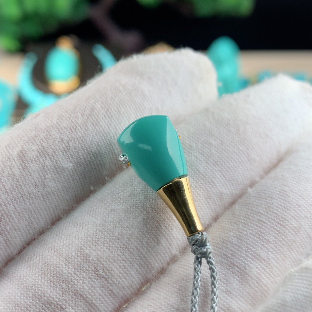 【闪购商品】绿松石三通卡9+18K金镶嵌