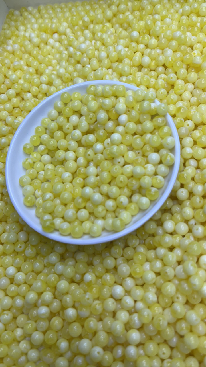 【全品珠宝】天然蜜蜡白蜡 金冠白Y2290  5mm 108颗 (赠弹力绳）