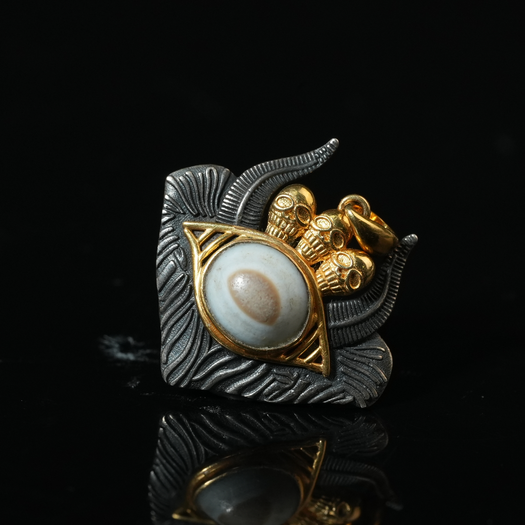 明早期羊眼板珠吊坠【古珠精选】AAXXY250107025