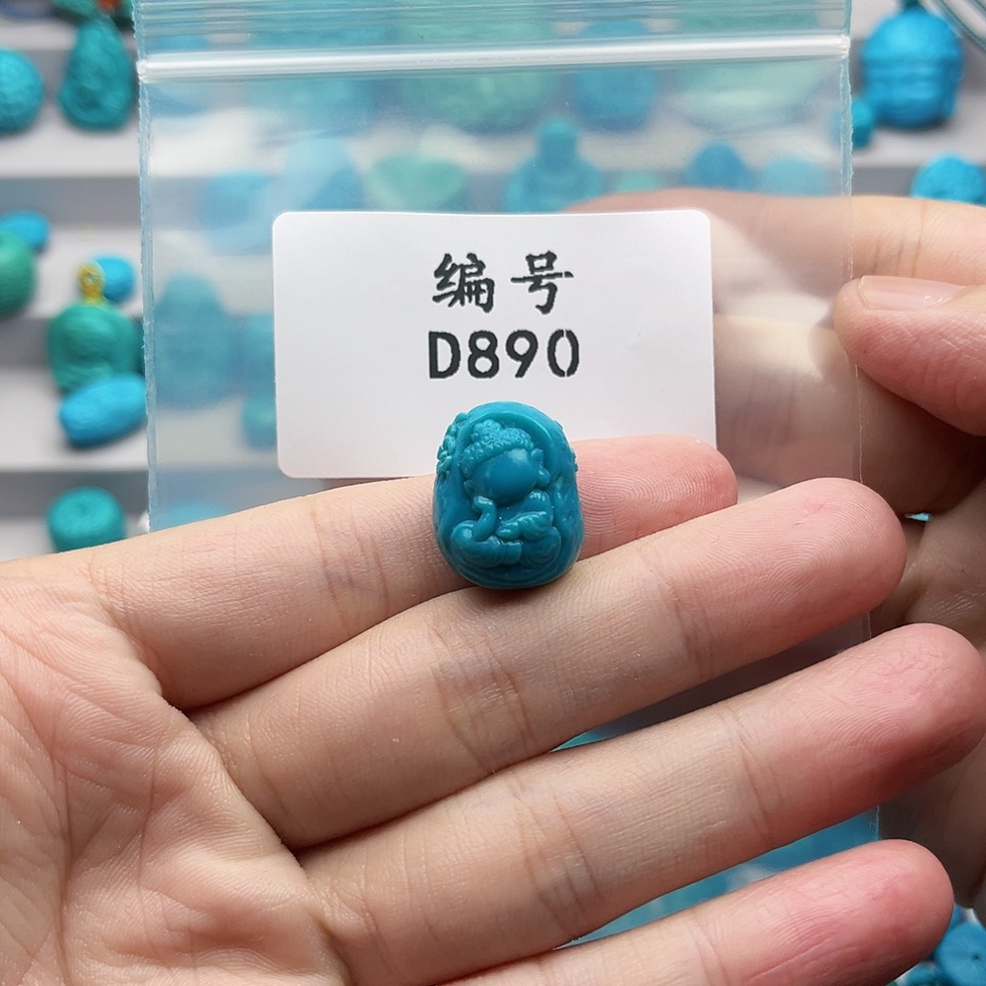 未镶嵌绿松石天然原矿雕刻绿松石