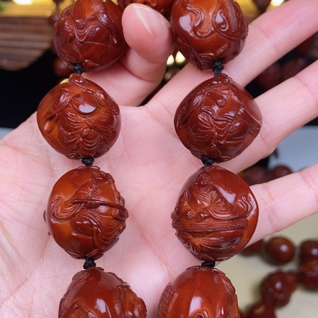 橄榄核吊坠琴棋书画