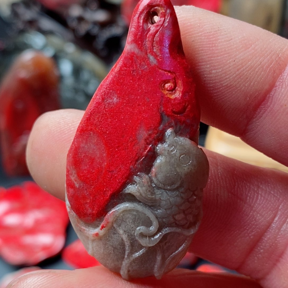 昌化鸡血石昌化鸡血石挂件