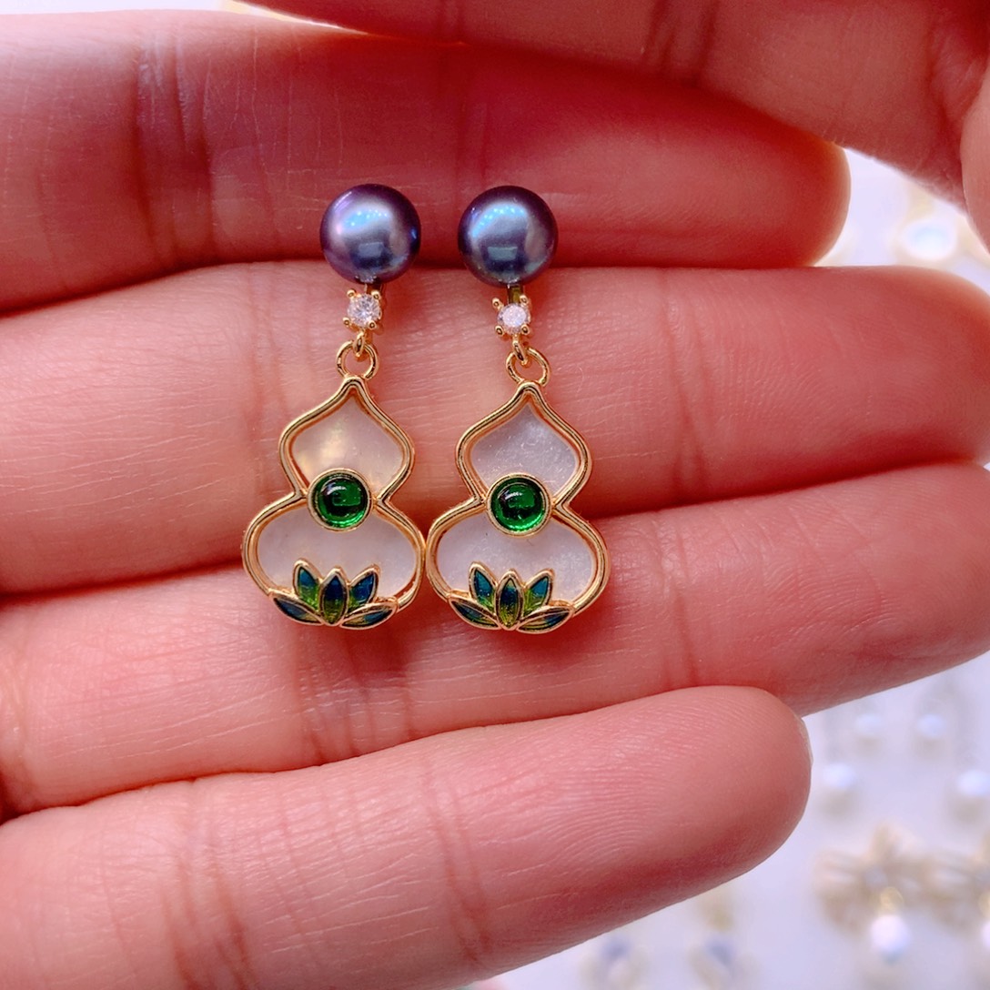 耳饰合金淡水珍珠