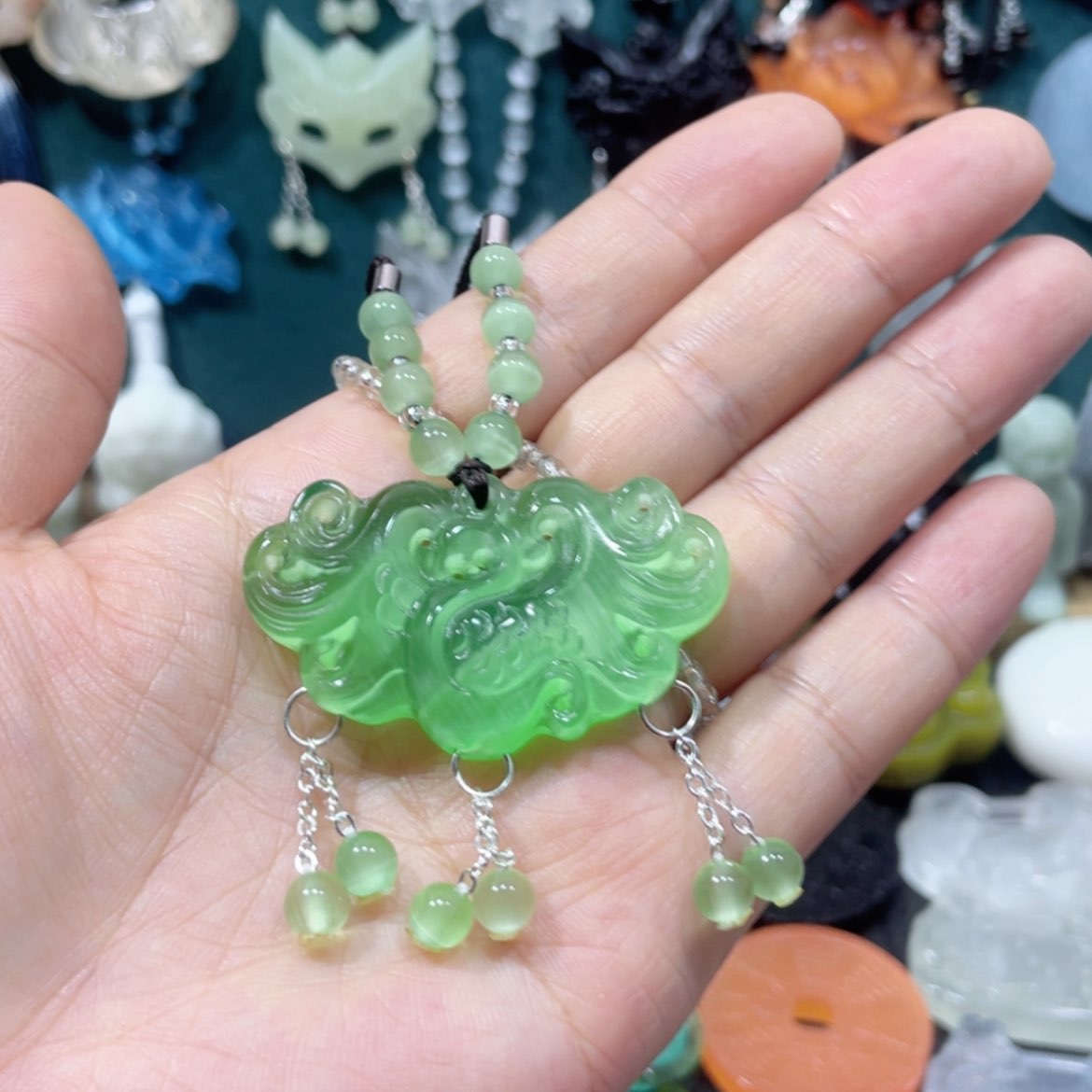 【闪购商品】未镶嵌岫玉颈饰海**祀8项链