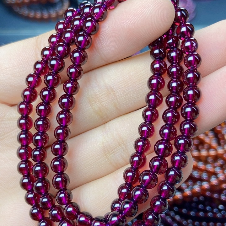 石榴石手链未镶嵌5mm