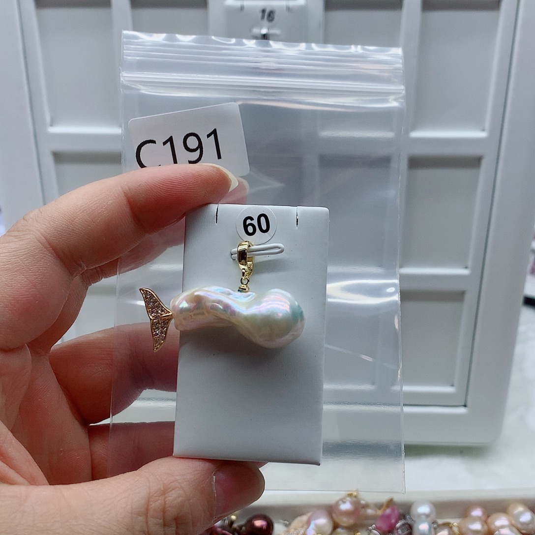 吊坠(不含链)淡水珍珠合金