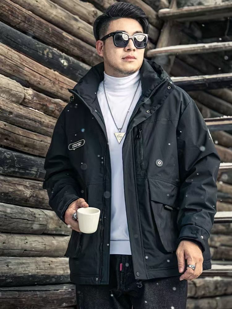 【线下爆款90绒羽绒服】胖达人大码男90绒羽绒服上衣休闲保暖冬季