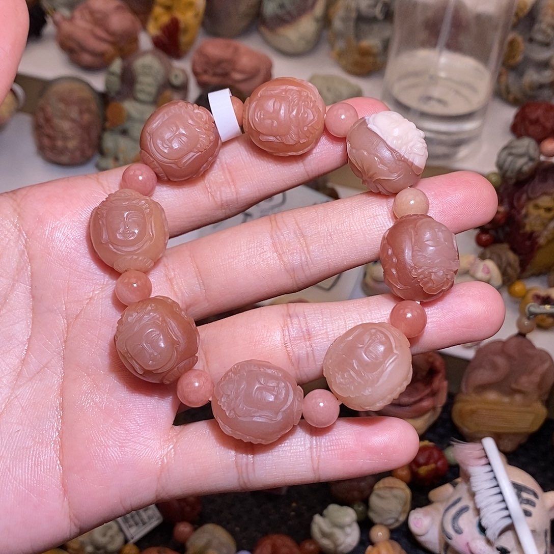 石英质玉（阿拉善玉）未镶嵌手链