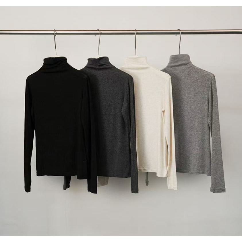 『朱小姐』新款～克什米尔羊绒打底衫（圆领+高领） G732