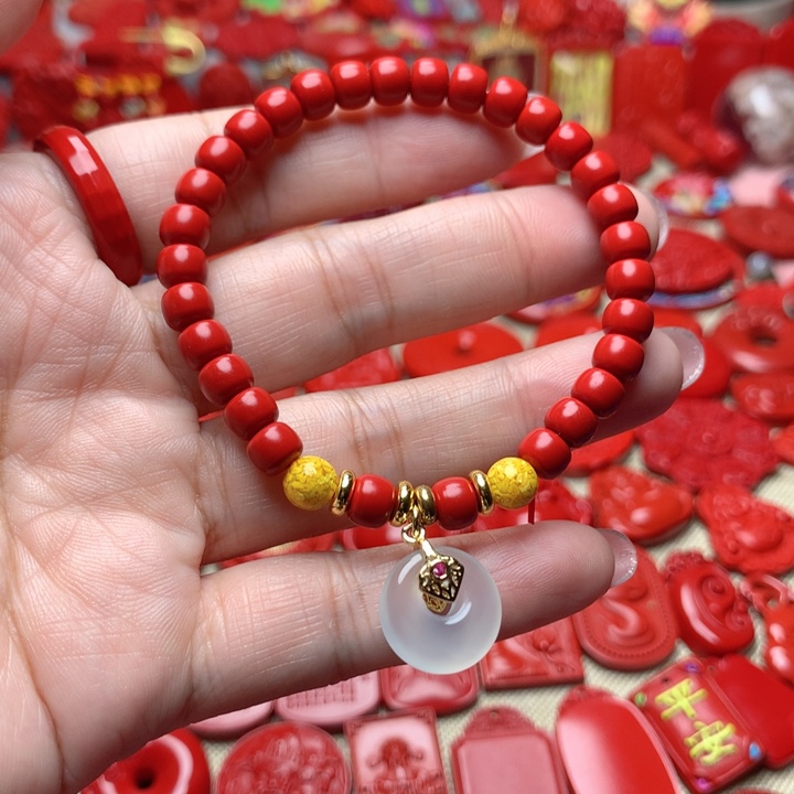 天然辰砂工艺品朱砂手串