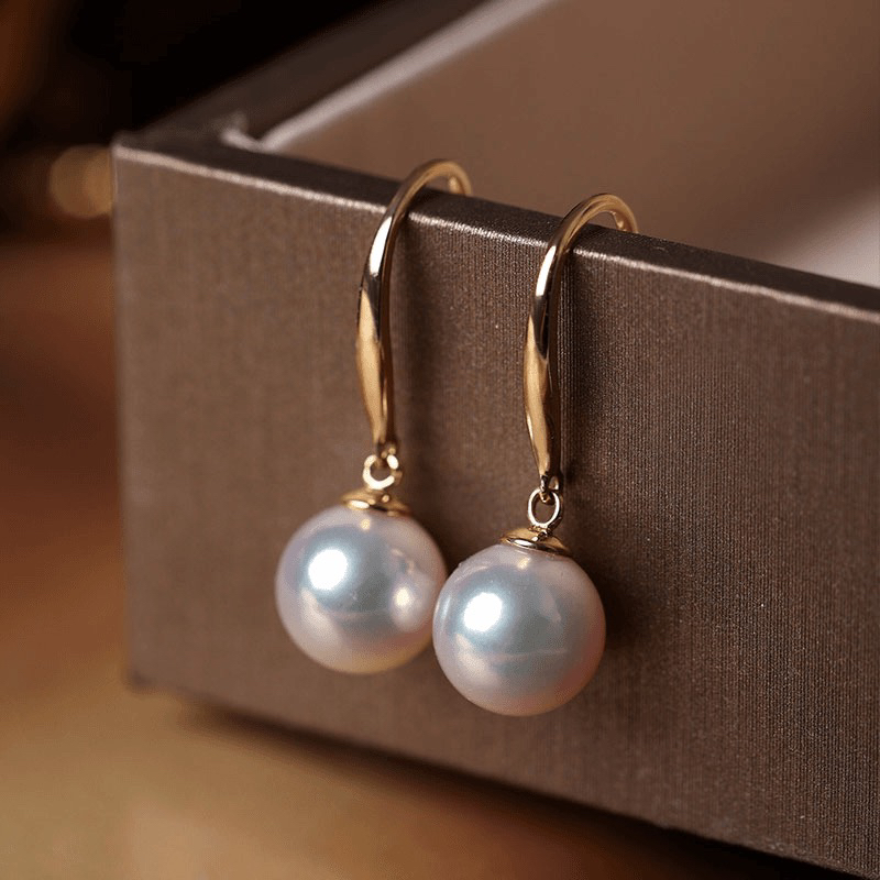 光板耳钩天然淡水珍珠
