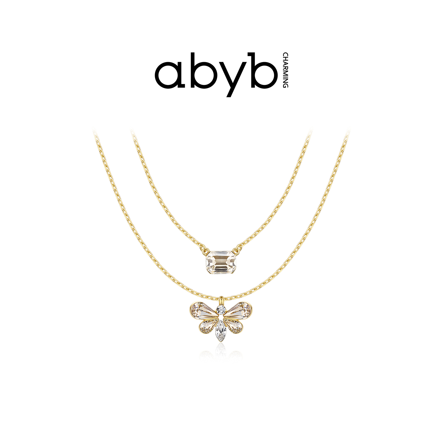 ABYBCHARMING 铜合金项链 蜜恋星光项链时尚轻奢精致坠链