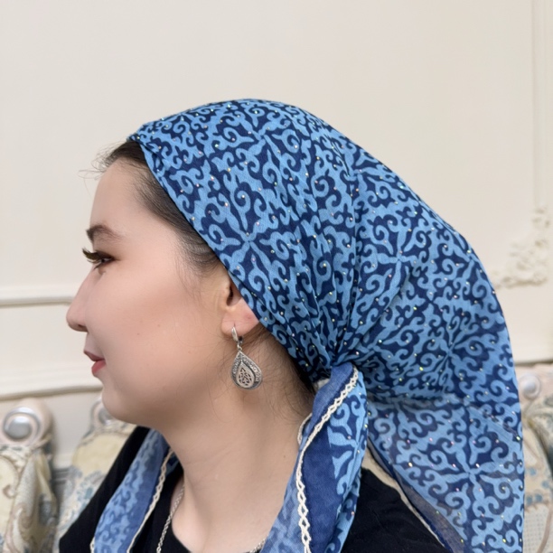 碎花、花纹、棉质头巾