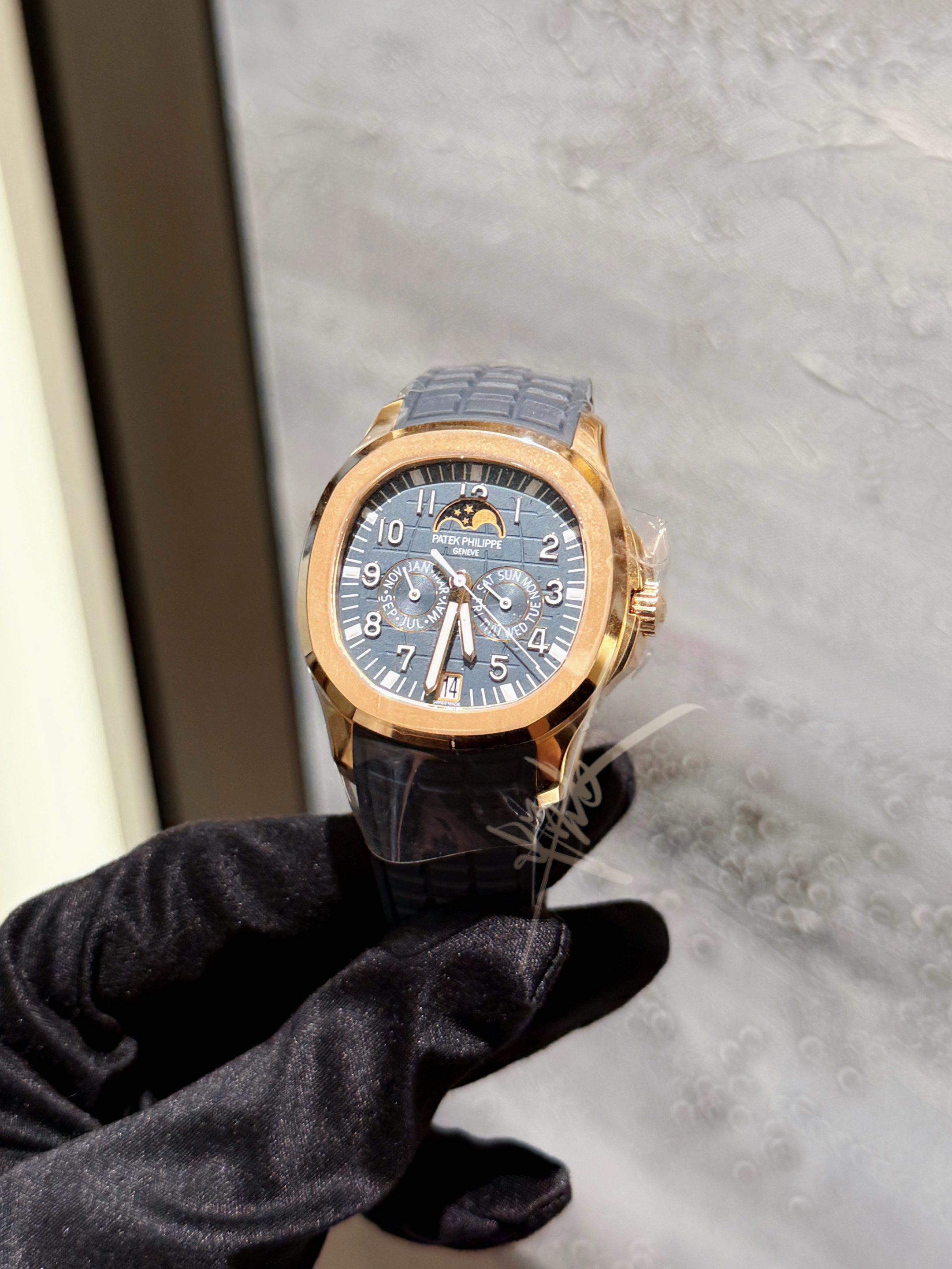 99新 Patek Philippe/百达翡丽 25年全套月相手雷5261R笑脸